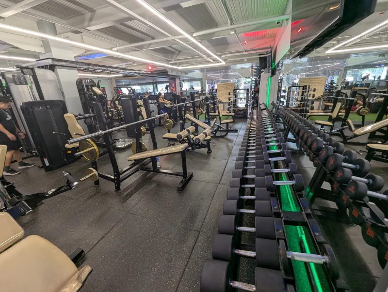 Fit24 Fitness Gym weight training floor in Dumaguete City with 24/7 access, sauna and showers